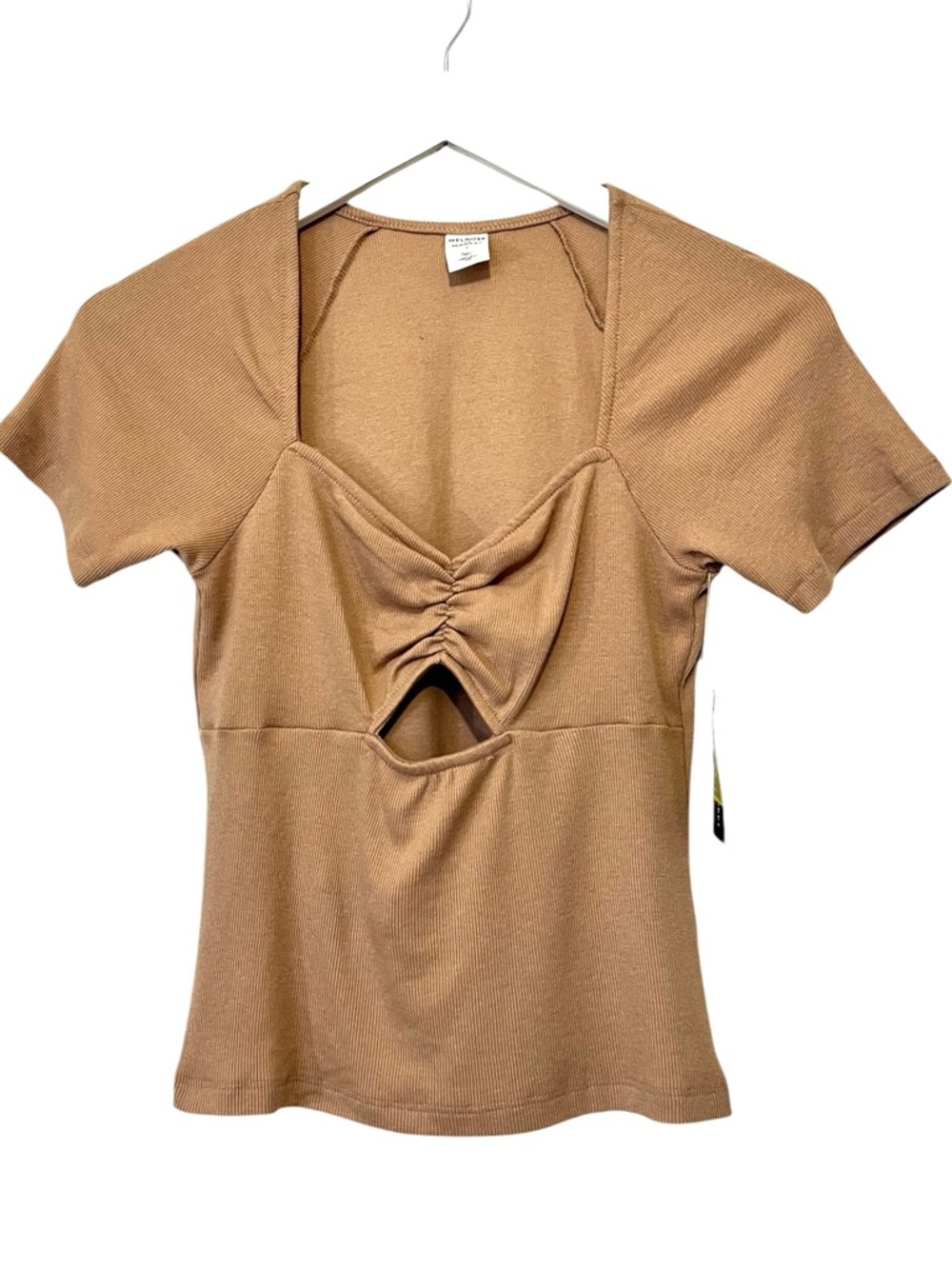 Melrose and Market Short Sleeve Top, Color Tan, Size Small - Picture 2 of 9